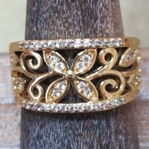 Zabrina Fashion Flower Band Ring